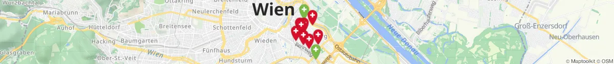 Kartenansicht für Apotheken-Notdienste in der Nähe von Erdberg (1030 - Landstraße, Wien)